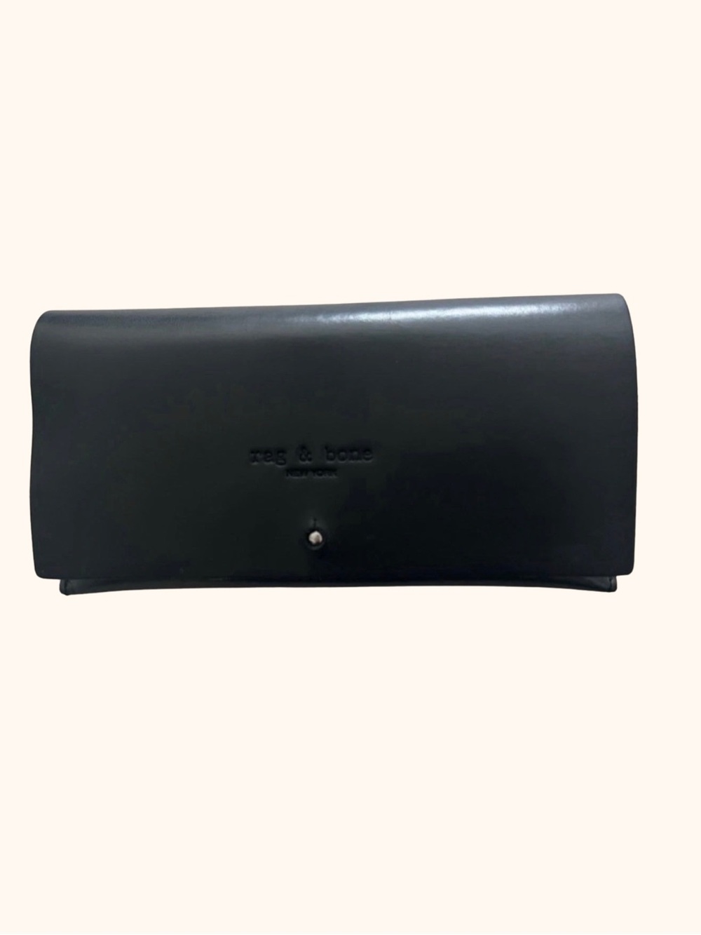 rag & bone Black Smooth Leather Sunglasses Case